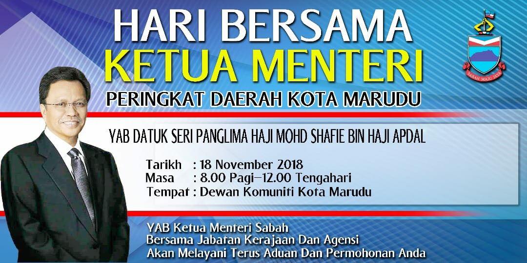 ketua menteri sabah 2018
