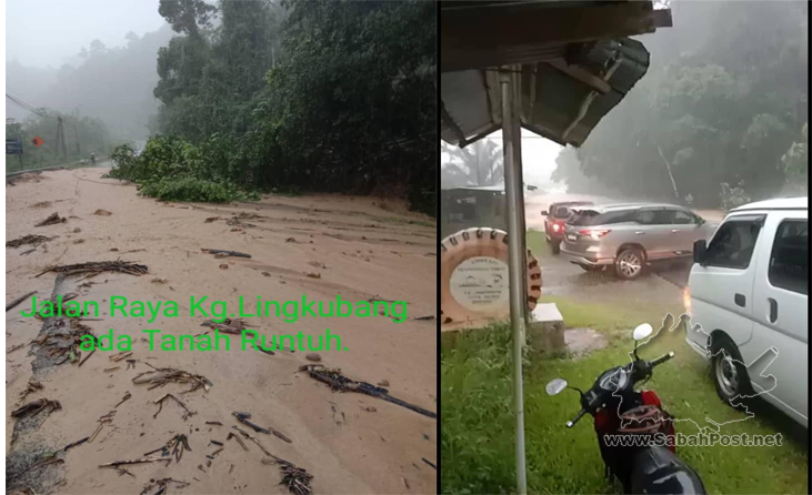 Laluan Terhalang Akibat Banjir Lumpur Di Jalan Ranau Bypass – Sabah Post