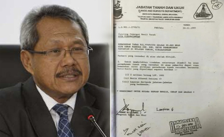 Surat Kepada Jabatan Tanah Dan Ukur Sabah